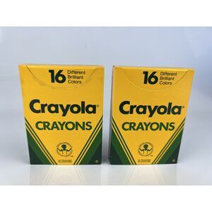 New Rare Vintage Crayola Crayons Unused 16 Count Boxes No 16 Binney & Smith 1988